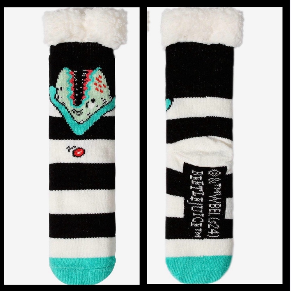 Beetlejuice ultra plush thick cozy socks / NEW in original packaging